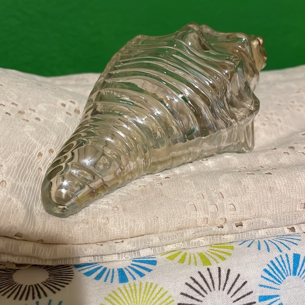 Glass Shell Avon Bottle - Picture 2 of 4